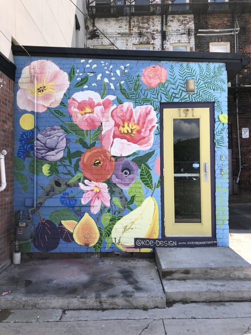 Floral mural | Murals by Koe Design | Thuya Studio in Hamilton