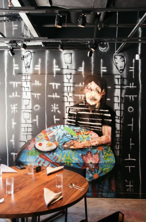 Boy Mural | Murals by David Choe | Momofuku Ko in New York
