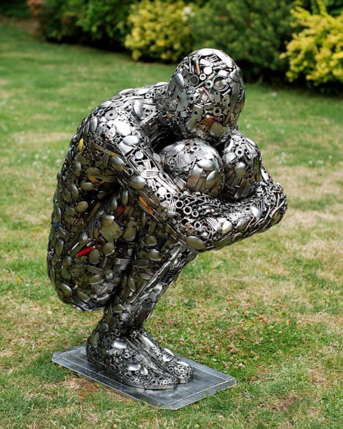 Crouching Man | Sculptures by Brian Mock | Dirty Habit DC in Washington