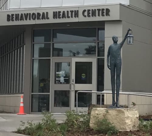 "Lighting the Way" | Public Sculptures by Lorri Acott | MercyOne North Iowa Medical Center in Mason City