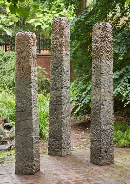 Deep Earth Markers | Sculptures by Corinne D. Peterson | Corinne D. Peterson Residence in Chicago