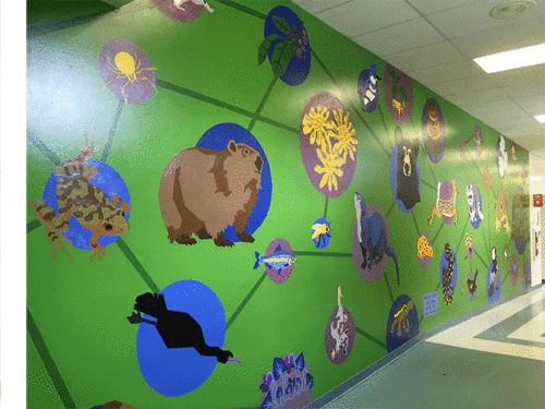 "Web of Life" | Murals by Eurhi Jones | ​Belmont Hills Elementary School in Bala Cynwyd