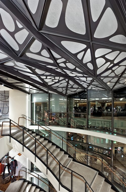 Smoke Evacuation Grill | Sculptures by Amuneal | Barneys New York in Chicago