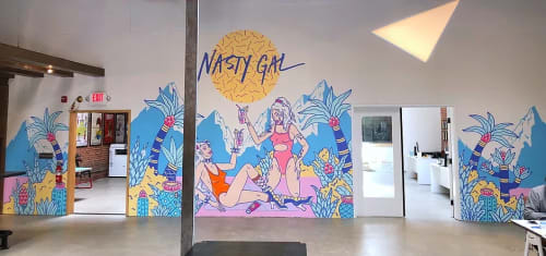 Nasty Gal HQ Mural | Murals by Kristen Liu Wong | Nasty Gal Inc in Los Angeles