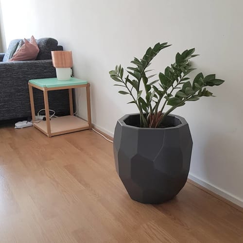 “Poligon Black Vase | Planter in Vases & Vessels by Studio Lorier