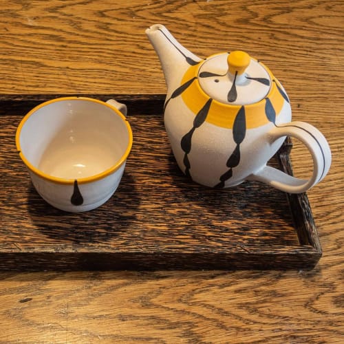 Black and White Teapot | Tableware by Kyra Mihailovic Ceramics