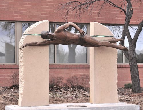 Master Swimmer | Public Sculptures by Sutton Betti | Edora Pool Ice Center (EPIC) in Fort Collins
