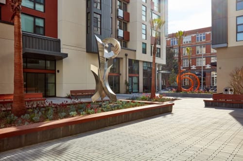 Stainless Steel Sculpture | Public Sculptures by Rob Lorenson | One Henry Adams Apartments in San Francisco