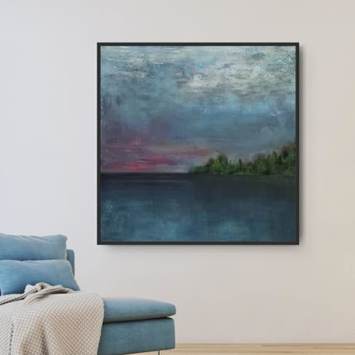 Evening Glow Abstract Painting By Laurie Henry Seen At Private Residence Marietta Wescover