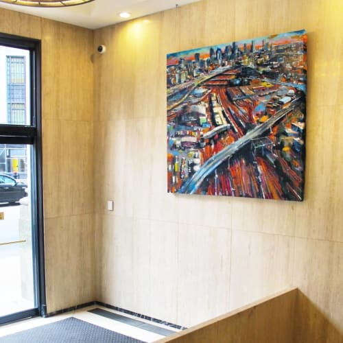 Urban Street | Paintings by Adam O'Day Fine Art | One Post Office Square in Boston