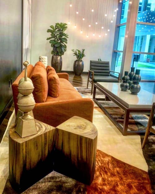 Tables, couches, & benches | Tables by Doro Designs | Muze at Met Apartments in Miami