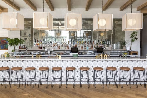 Marble Top Bar | Tables by Wendy Haworth Design | Gratitude Newport Beach in Newport Beach