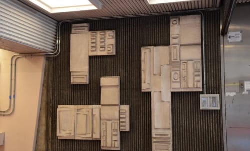 Wall Panels | Public Sculptures by William George Mitchell | 16th St. Mission Station in San Francisco