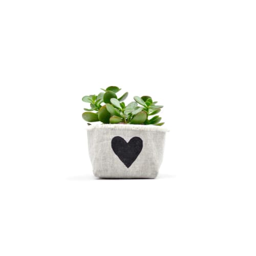 Black Heart Linen Planter | Vases & Vessels by Gray Green Goods