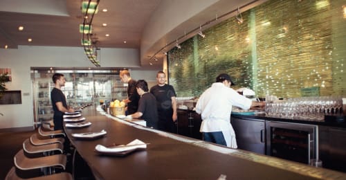 Stacked Glass Wall By Lundberg Design Seen At Slanted Door