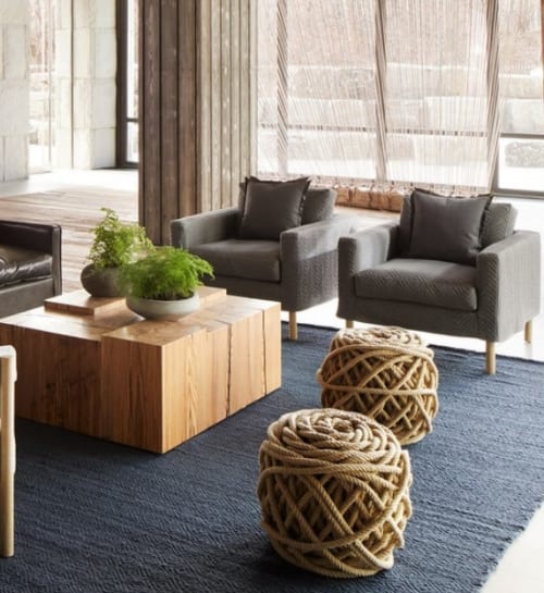 Flax Ottoman | Benches & Ottomans by Thomas Eyck | 1 Hotel Brooklyn Bridge in Brooklyn