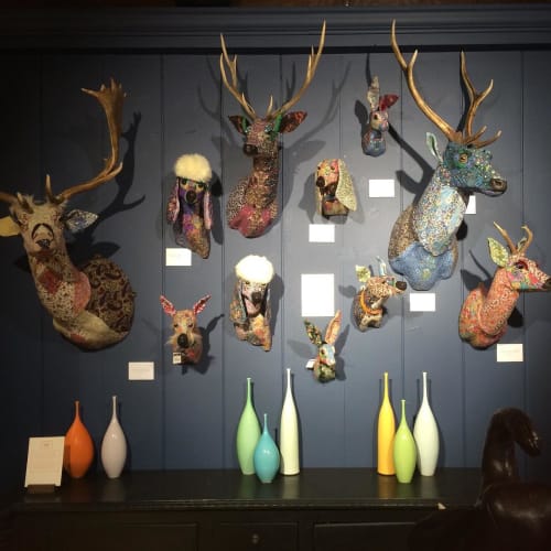 Textile Heads | Wall Hangings by Carola Van Dyke Studio | Liberty London in London