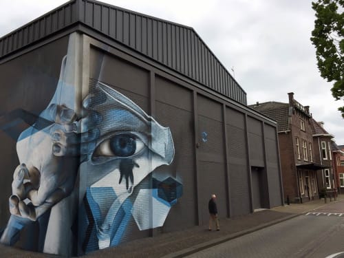 Mural 'Blue Expression' | Murals by GoMAD Studios | Evertshuis in Bodegraven
