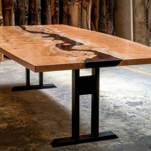 Maple Epoxy Table | Tables by Wane + Flitch | Wane + Flitch in Tacoma