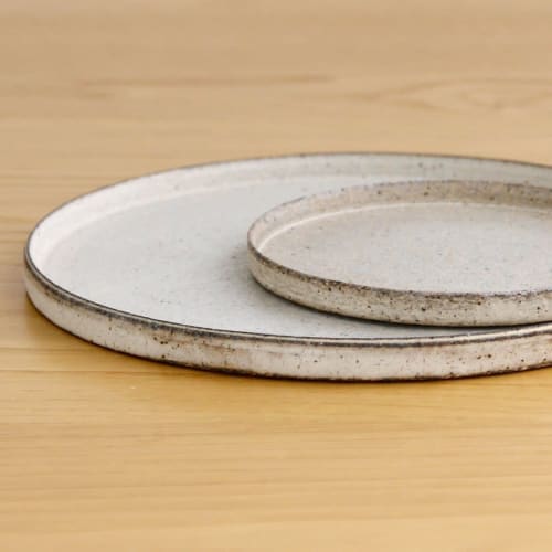 Silver/White plate | Ceramic Plates by Takashi Endo | WISE･WISE tools in Shibuya City