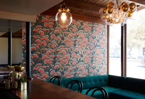 Wallpaper Lush - Red (coral) | Wallpaper by Makelike | Red Herring in Los Angeles