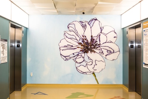 Flowers Mural | Murals by Dave Muller | UCSF Medical Center at Mission Bay in San Francisco