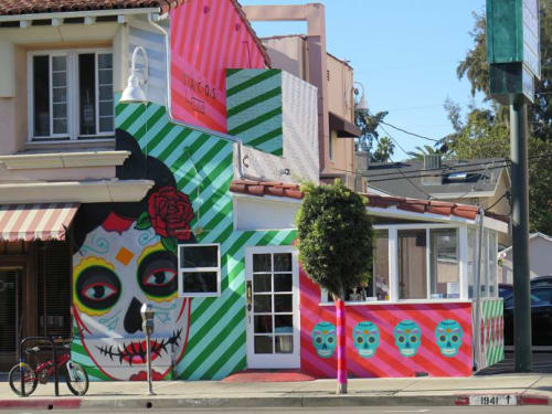 Day of the Dead inspired Mural | Murals by The Art of Chase | Tacos Tu Madre in Los Angeles