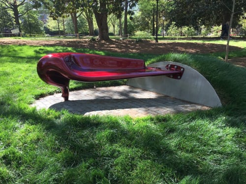 "Machined Nature: Anchored Candy no. 9," | Benches & Ottomans by Vivian Beer Studio Works | Davidson College in Davidson