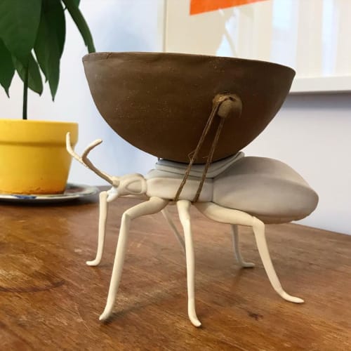 Beetle Hauling Bowl | Sculptures by Bethany Krull