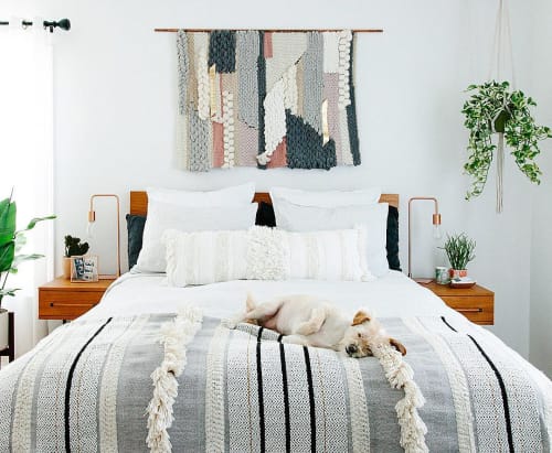 Woven Wall Hanging | Macrame Wall Hanging by Erin Barrett  (Sunwoven) | Private Residence, Los Angeles, CA in Los Angeles