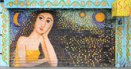 Girl Mural | Street Murals by Pico Sanchez | 2260 Mission St, SF in San Francisco