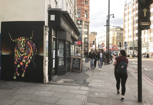 Bull | Street Murals by Otto Schade | Bull in a China Shop in London