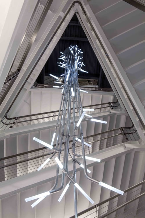 Reunion Tower Center Chandelier | Chandeliers by Amuneal | Reunion Tower in Dallas