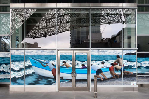 "Desafiando la Marea" | Murals by Talavera-Ballón | Salesforce Transit Center in San Francisco