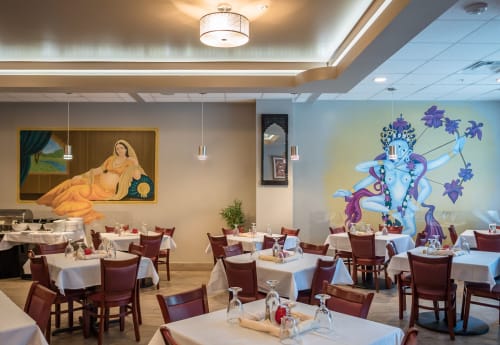 Mural | Murals by Artist Couple | Papadom Indian Restaurant in Austin