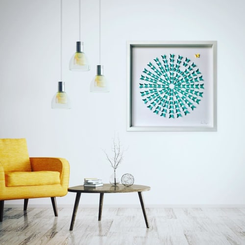 The One That Got Away - Aqua Green | Wall Sculpture in Wall Hangings by Lorna Doyan | North London in London