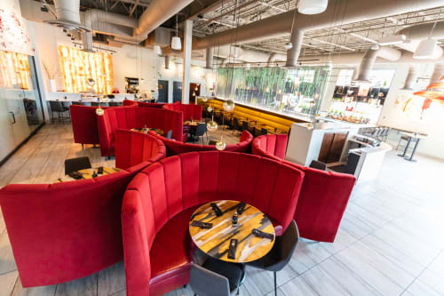 Upholstered Booth | Couches & Sofas by SG Woodworks | Red Salt Chophouse and Sushi in Henrico