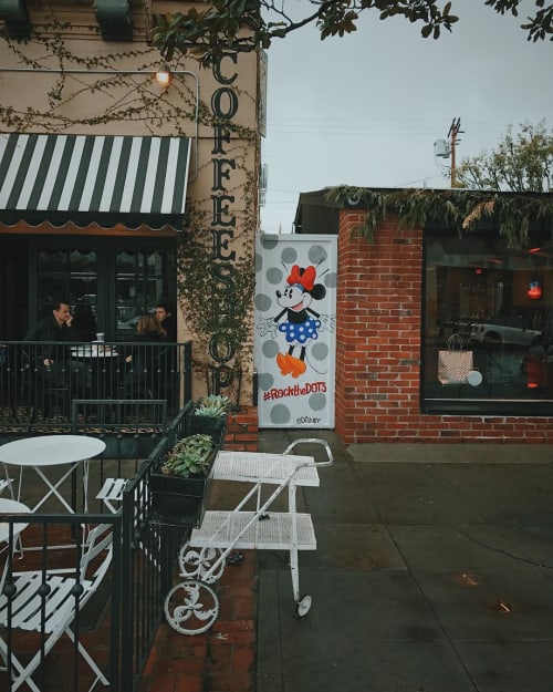 Custom Mural Minnie Mouse | Murals by Jeff Shelly Illustration | Alfred Coffee (Melrose Place) in Los Angeles