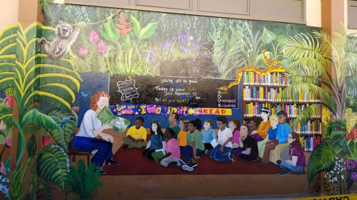 School Mural | Street Murals by The Bay Area Muralist | Van Buren Elementary School in Stockton