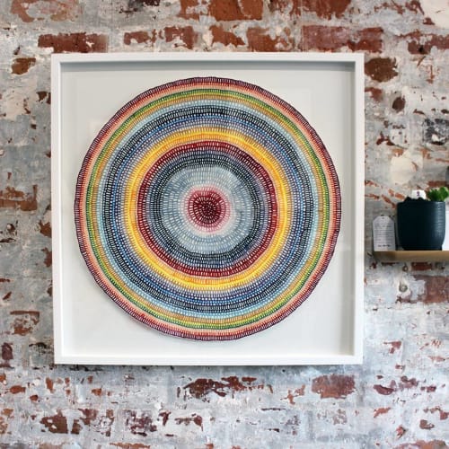 'Crochet Web Mandala No.105' | Paintings by Chelsea Hopkins-Allan