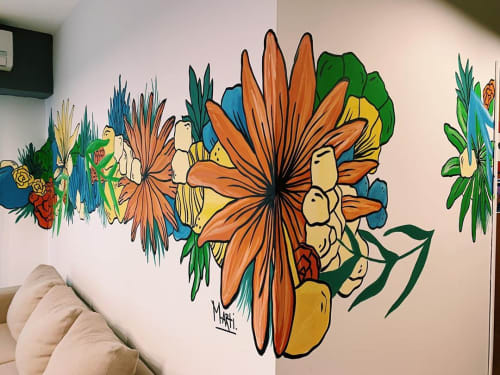 Flower Mural | Murals by Marti Fiorentino