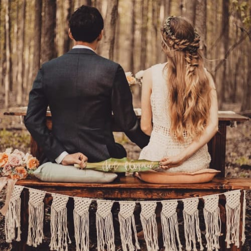 Macrame Banner | Macrame Wall Hanging in Wall Hangings by Rosie the Wanderer