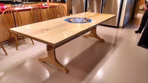 Trestle Table | Tables by Justin Vancil Woodworking | Carbondale Fire Department in Carbondale
