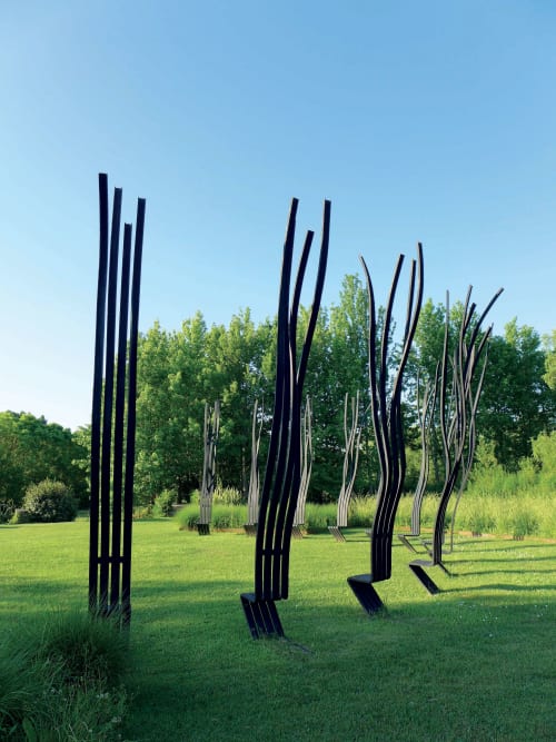 Chairs of harmony | Public Sculptures by Pablo Reinoso | Isla El Descanso in Tigre