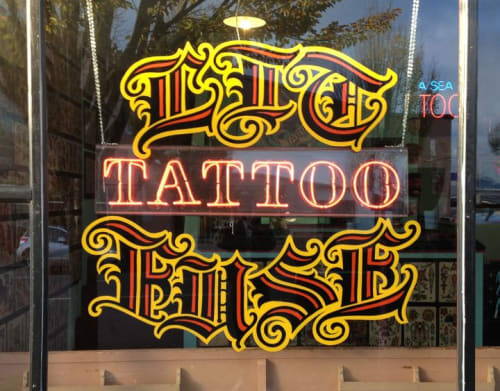 Signage | Signage by Todd K. Lown | Lit Fuse Tattoo in Olympia