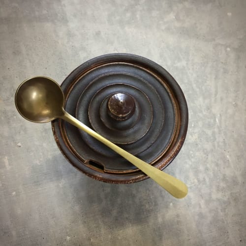 Brass Sugar Spoon | Serveware by Erica Moody | Fine Metal Work | Penland School of Crafts in Bakersville
