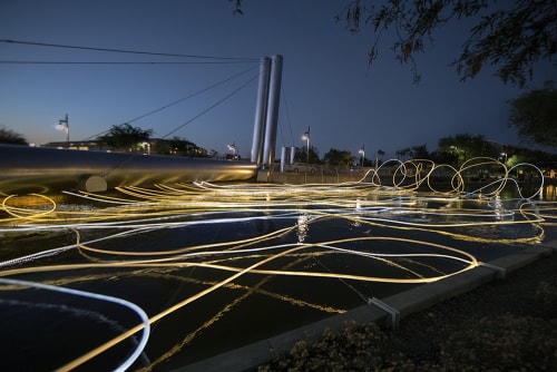 GOLDEN WATERS | Sculptures by Grimanesa Amorós | Soleri Bridge in Scottsdale