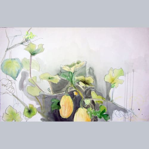 Spaghetti Squash | Oil And Acrylic Painting in Paintings by Cara Enteles Studio