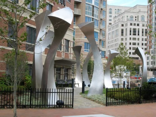 Lotus Columns | Public Sculptures by Mary Ann E. Mears