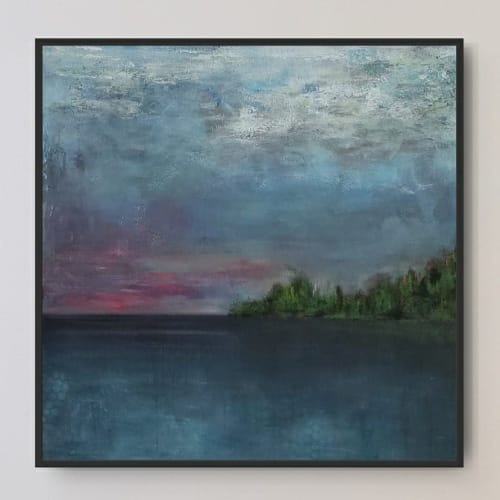 Evening Glow Abstract Painting | Paintings by Laurie Henry